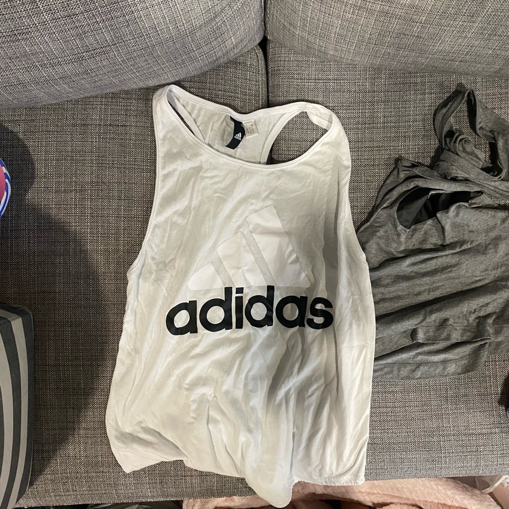 ADIDAS white tank top